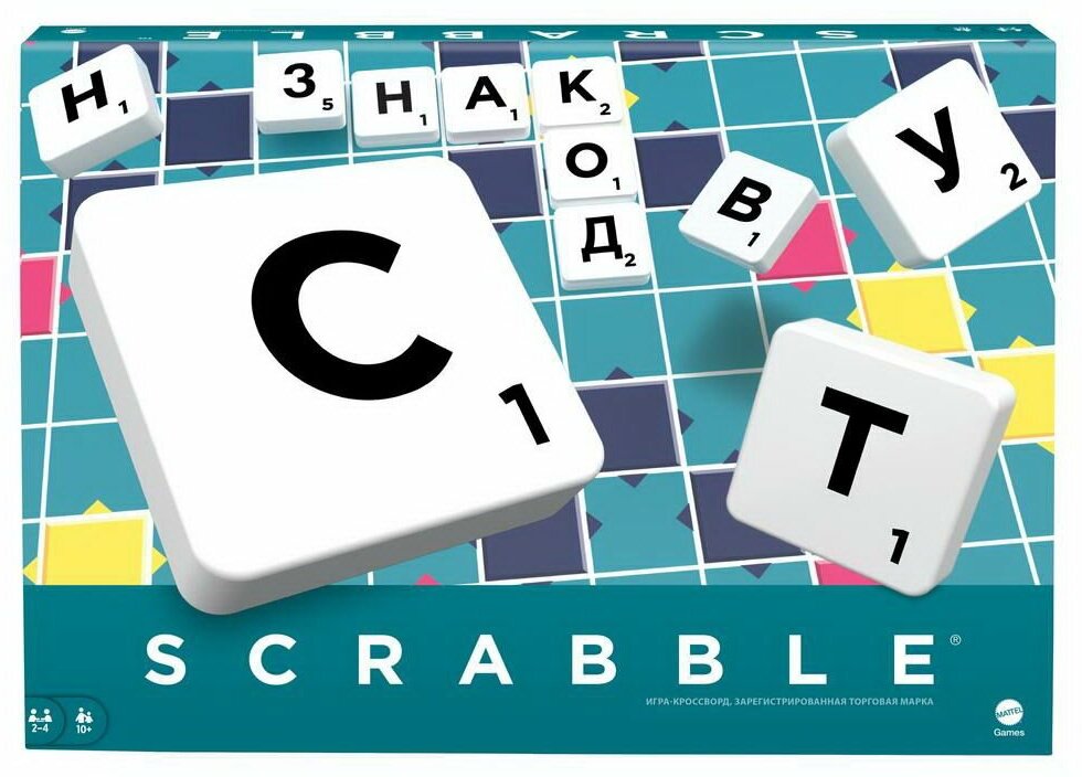 Настольная игра Mattel Scrabble Скраббл Эталон