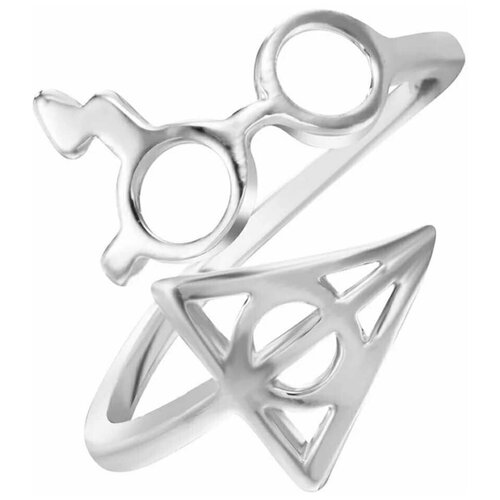Кольцо, безразмерное, серебряный кулон шрам молния из фильма гарри поттер цвет серебро из нержавеющей стали