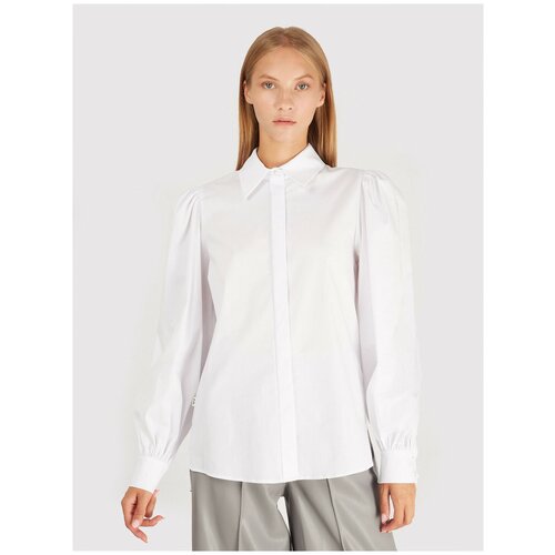 Рубашка Jijil, размер 44, белый рубашка комбинированная в полоску jijil ru 50 eu 44 xl
