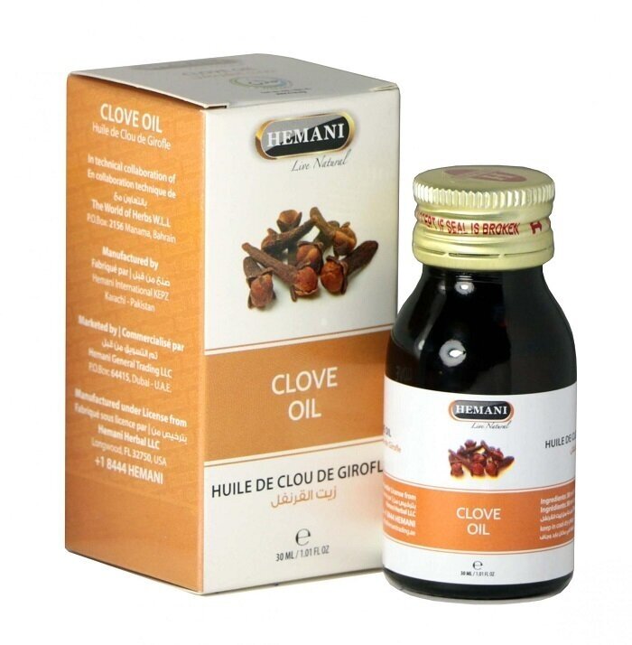 CLOVE OIL, Hemani (гвоздики масло, Хемани), 30 мл.