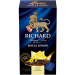 Чай RICHARD ROYAL LEMON, черный чай со вкусом лимона, 25 сашетов - изображение