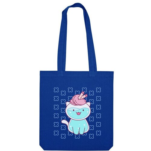 Сумка шоппер Us Basic, синий сумка вкусный котик бежевый