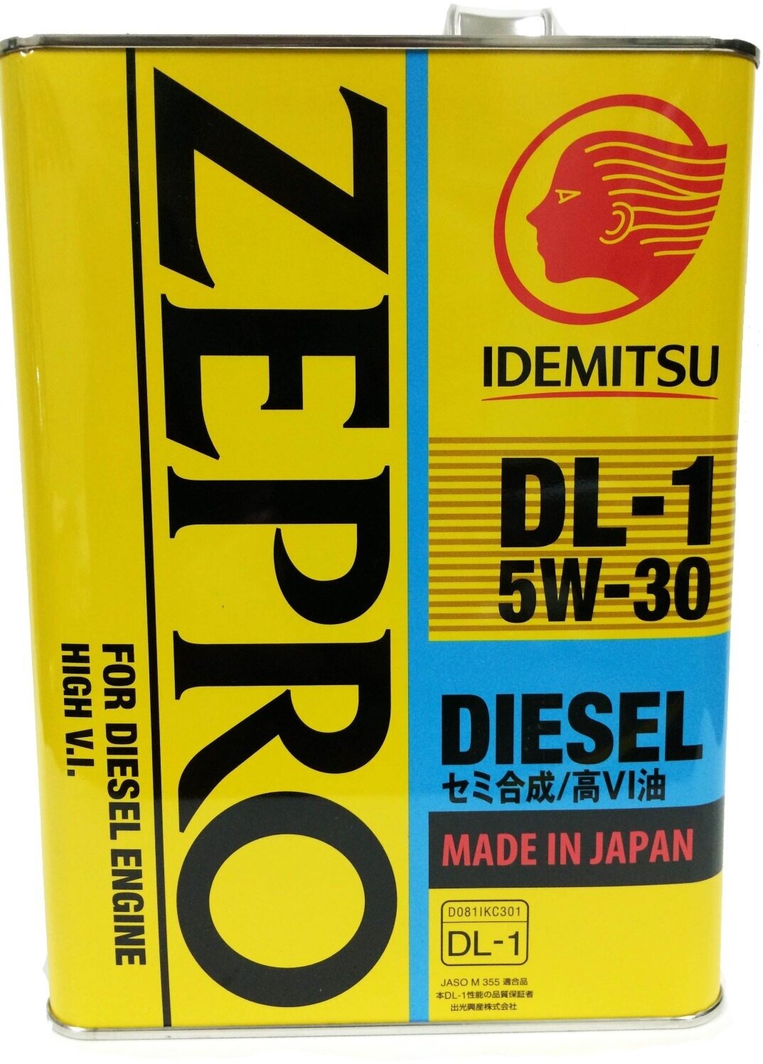 Idemitsu ZEPRO Diesel DL-1 5W-30 4л