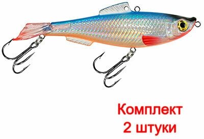 Балансир для рыбалки AQUA тюлька ХХ-108mm цвет 015 (голубая спинка), 2 штуки.