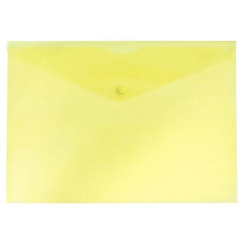Папка-конверт на кнопке А4(235*325) 180мкм Бюрократ желтый арт. PK803Ayel