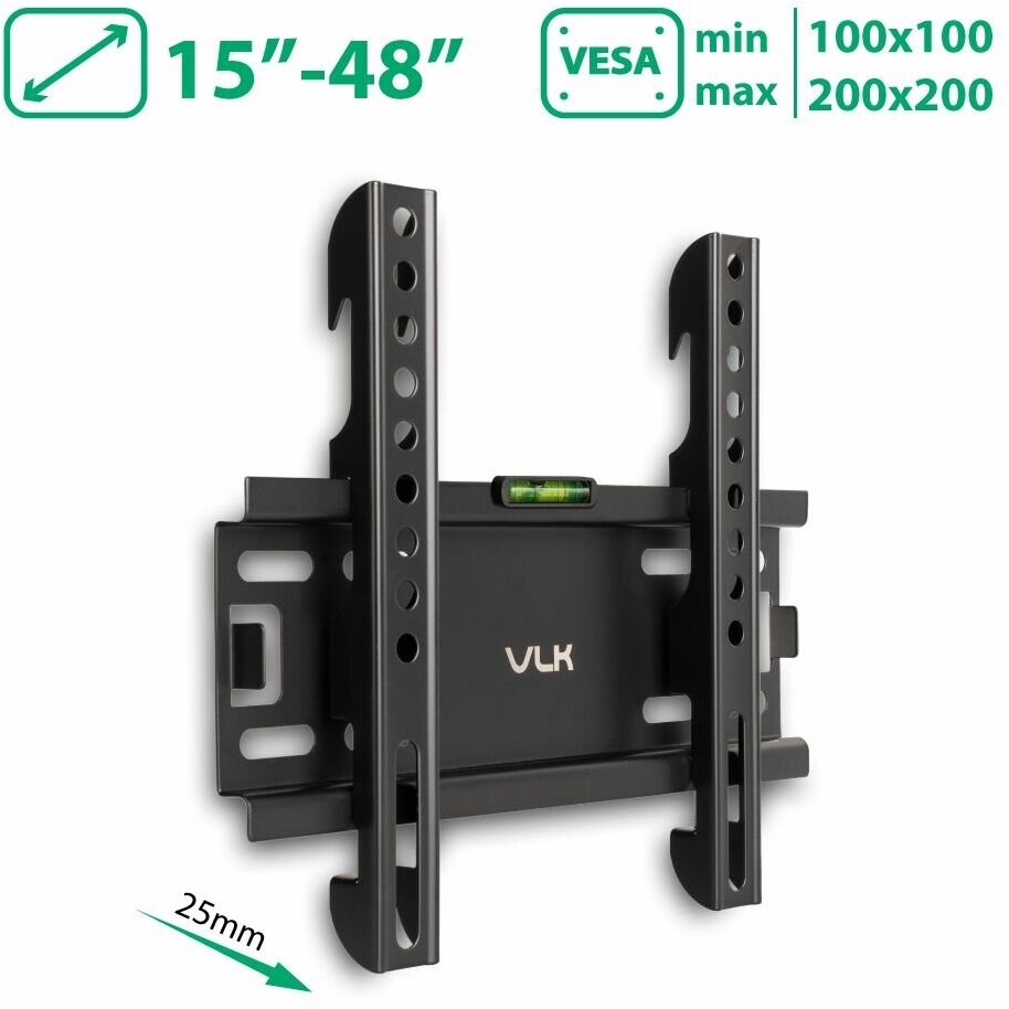 Кронштейн для телевизора на стену / крепление фиксированное VLK TRENTO-37 / до 48 дюймов / vesa 200x200