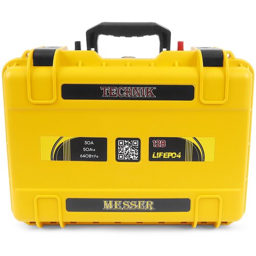 Аккумулятор LiFePo4 TM в защитном кейсе 12В 50Ач 30А с авторозеткой USB AC клеммами М8 XT60 7148800₽