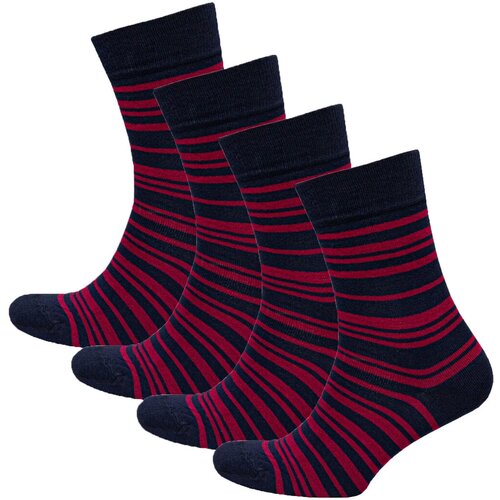 фото Носки status, 4 пары, размер 25, бордовый, синий