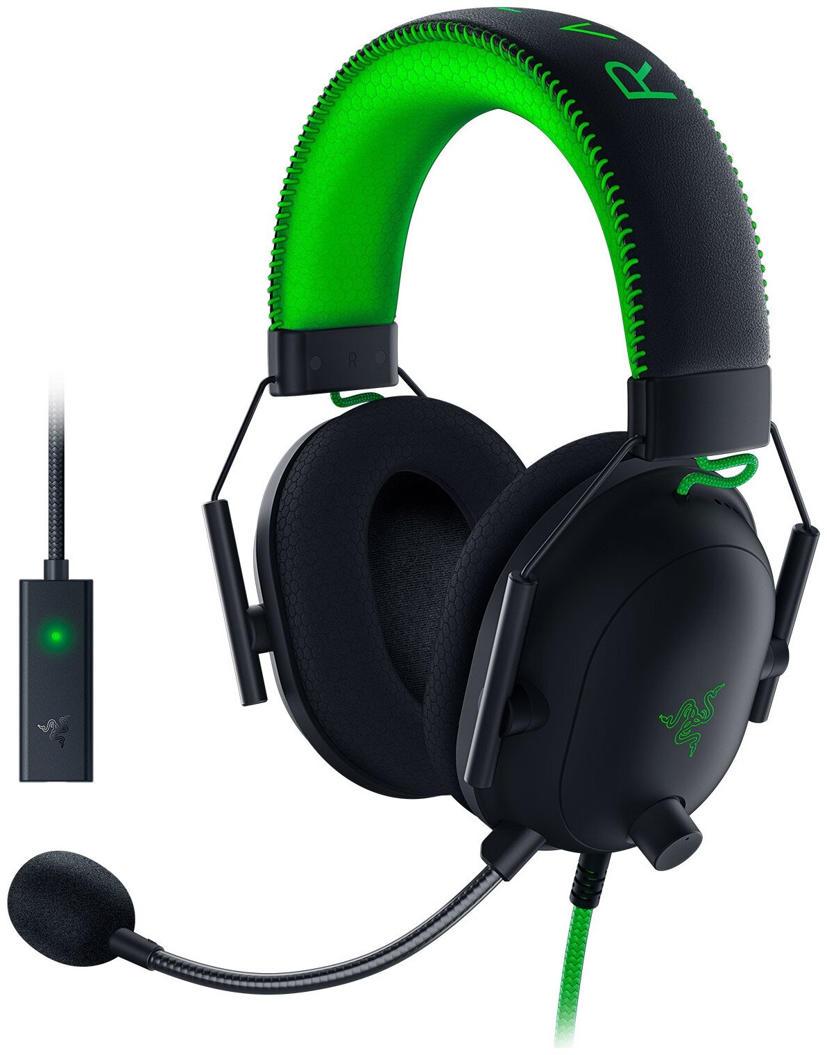 Razer Blackshark V2 Special Edition + USB Mic Enhancer green/black игровая гарнитура