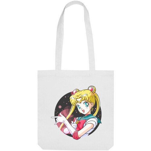 Сумка шоппер Us Basic, белый printio футболка wearcraft premium сейлор мун sailor moon