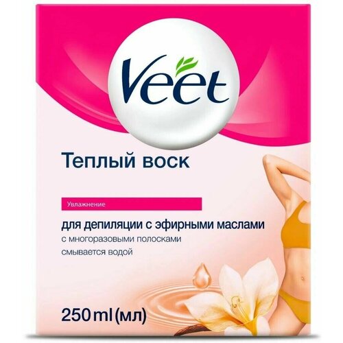 Тёплый воск для депиляции Veet с эфирными маслами, 250 мл