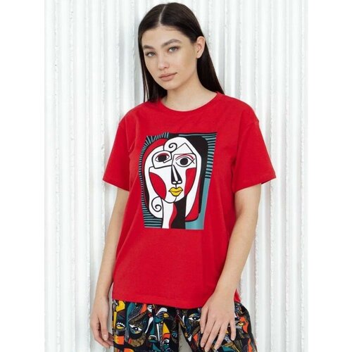 Футболка MELADO, хлопок, размер 50, красный