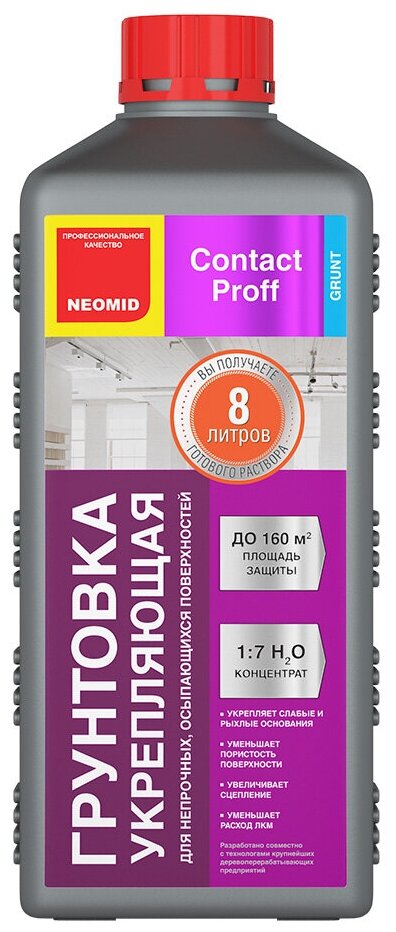 Грунтовка NEOMID Contact Proff концентрат, 1 л