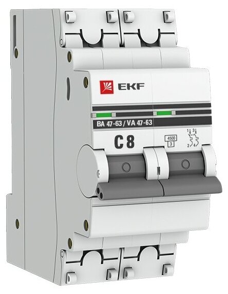   2P 8 (C) 4,5kA  47-63, EKF PROxima