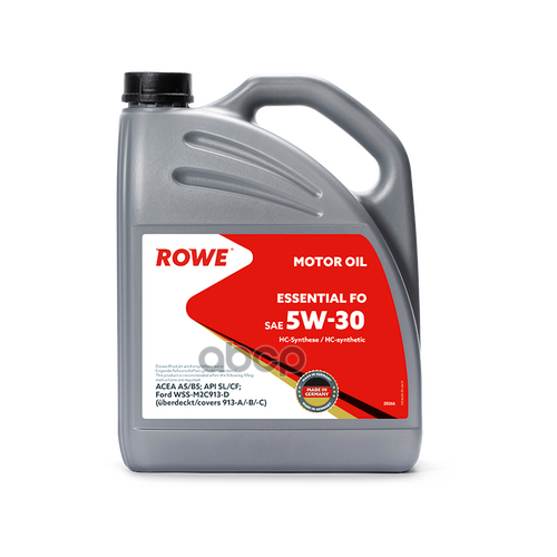 ROWE Масло Rowe 5/30 Essential Fo A5/B5, Sl/Cf Синтетическое 4 Л