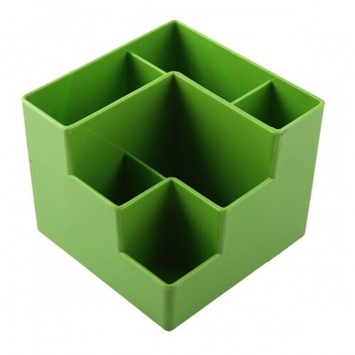 Настольная подставка для канцелярских принадлежностей 6 отделений, зеленый Оскол Пласт