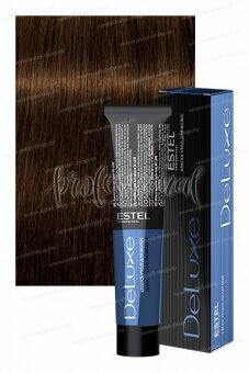 ESTEL De Luxe стойкая краска-уход для волос, 5/74 светлый шатен коричнево-медный, 60 мл - фотография № 15