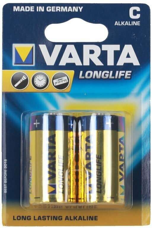 Батарейка Varta Long Life (C, 2 шт.) (04114101412)