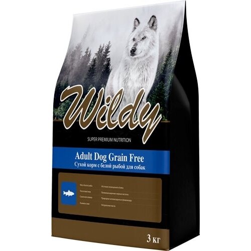 Вайлди Adult Dog Grain Free сух. для собак с Белой рыбой 15кг