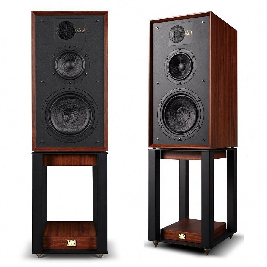 Полочная акустика Wharfedale 85th Anniversary Linton Mahogany со стойками