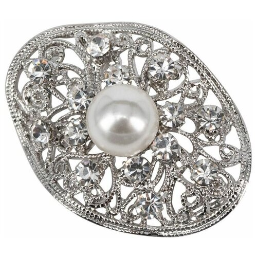 фото Брошь бижутерная шляпка (замок-булавка, серебристый) 55475 otokodesign