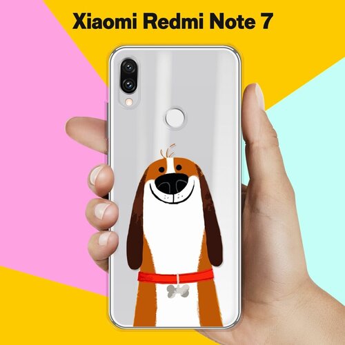 Силиконовый чехол Хороший Бигль на Xiaomi Redmi Note 7 силиконовый чехол бигль на xiaomi redmi note 7