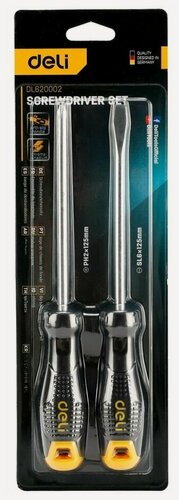 Изображение товара Набор отверток Deli DL620002 2шт SL6x125 + PH2x125