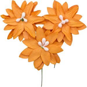 YX15-145 Бумажные цветы 'Ромашки', d 5 см, упак./4 шт, Astra&Craft (оранжевый)
