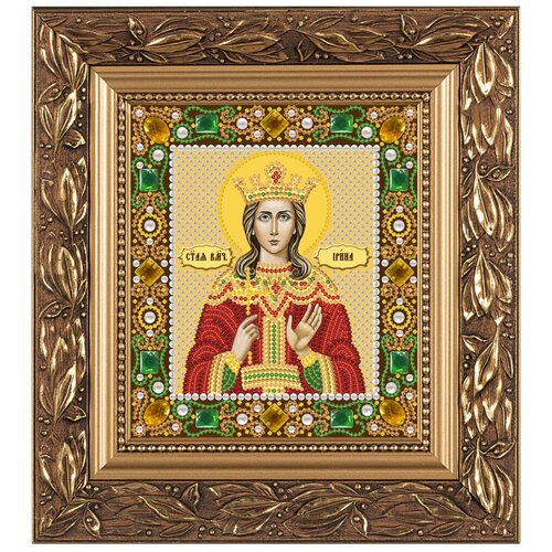 Купить NOVA SLOBODA Набор для вышивания бисером иконы Св. Великомученица Ирина Македонская 13 х 15 см (Д6155)