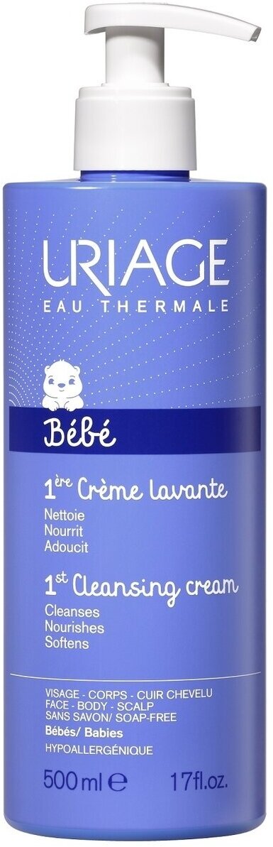 Uriage Очищающий пенящийся крем для детей и новорожденных Bebe 1ere Creme Lavante Крем 500мл