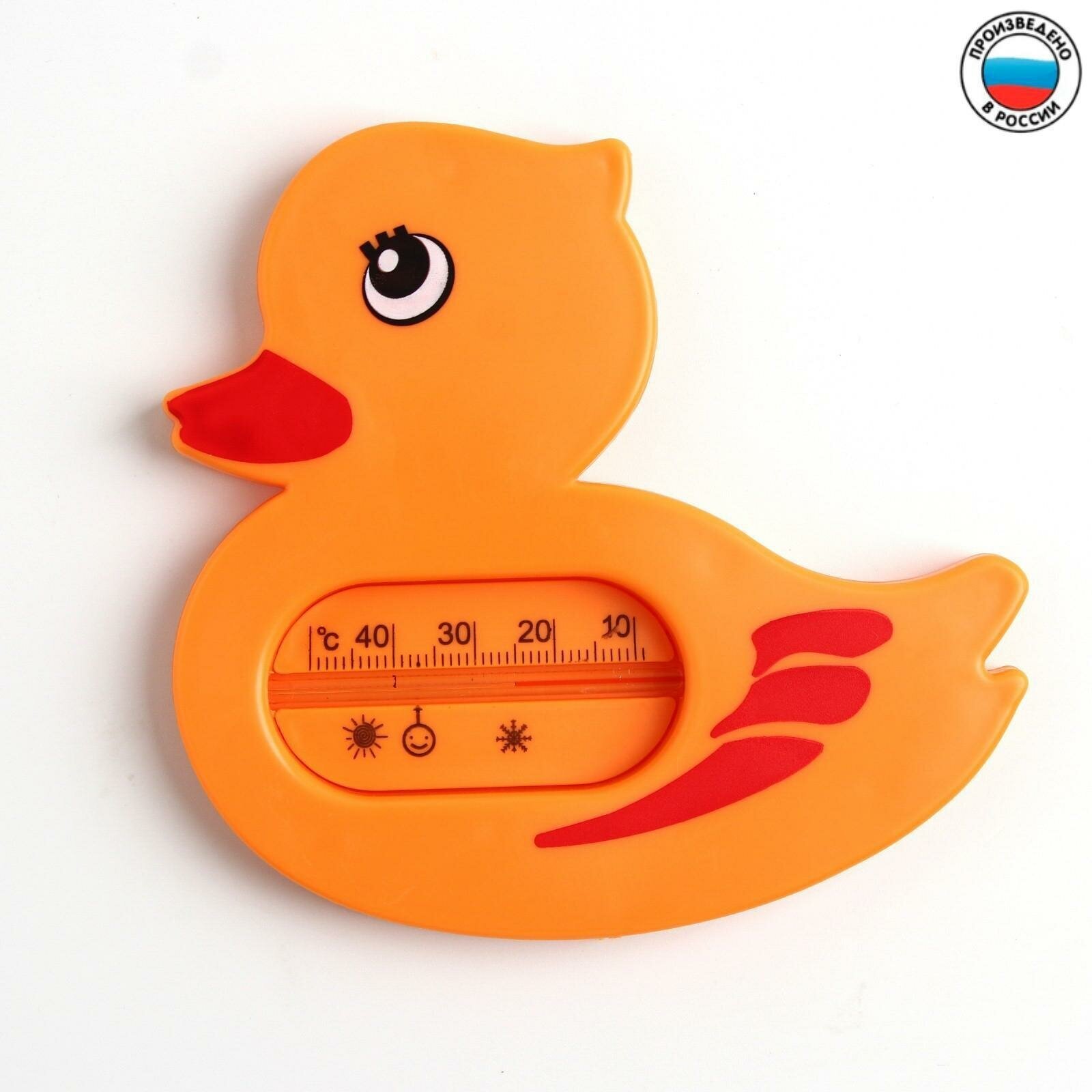 Термометр для измерения температуры воды «Утёнок», детский, цвет микс