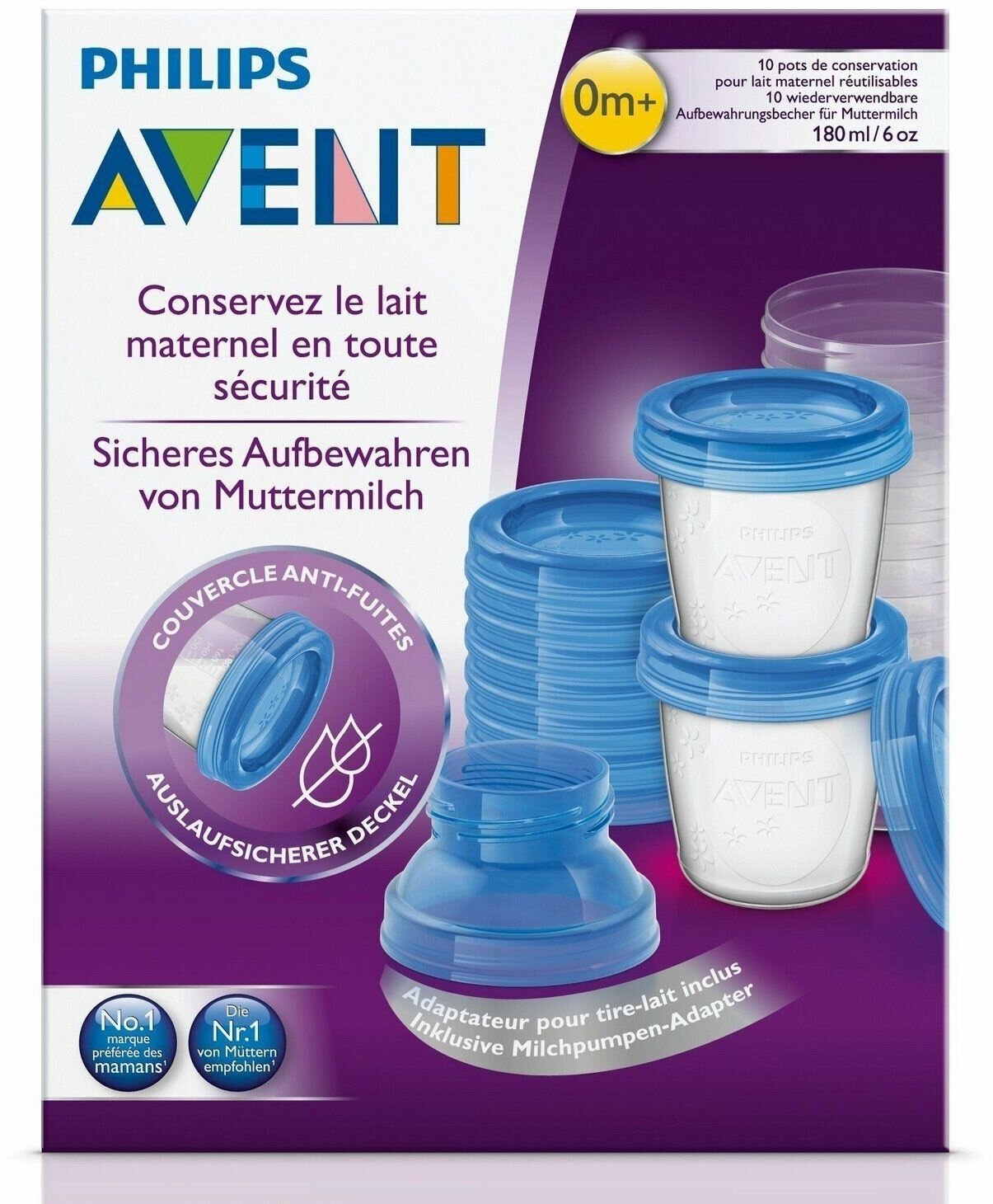 Контейнеры Philips Avent для хранения грудного молока SCF618/10