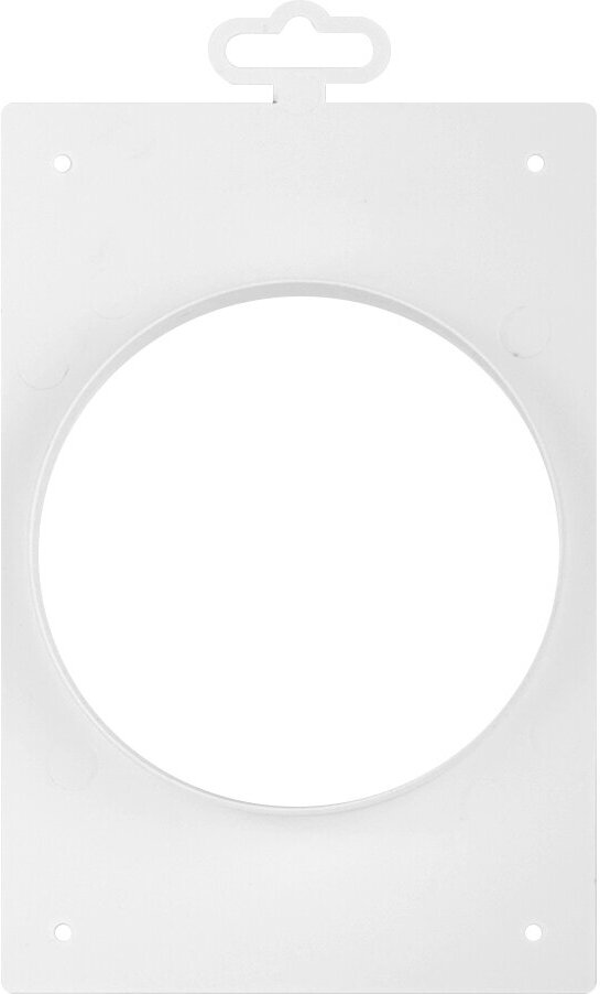 Накладка для круглых воздуховодов торцевая ERA с фланцем d125 мм пластиковая 139х209 мм - фотография № 4