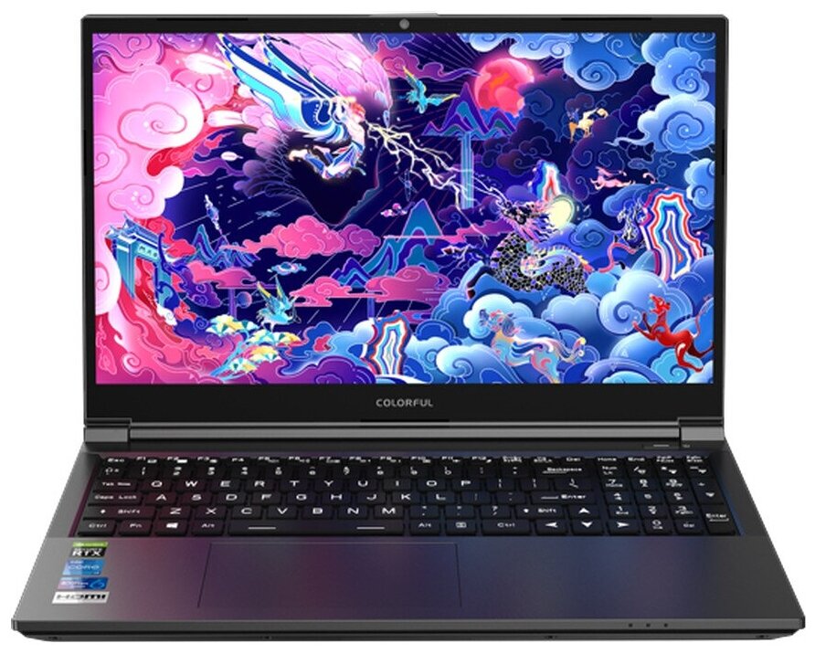 Ноутбук Colorful X15 AT 22 Intel Core i5-12500H/16Gb/SSD512Gb/RTX 3060 6G/15.6"/IPS/FHD/144Hz/180W/NoOS/Grey (X15 AT 22-HD56016512A-G-RU)