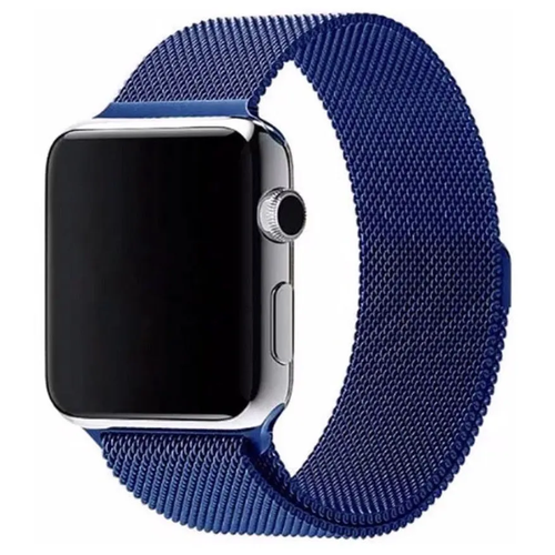 фото Ремешок для apple watch миланская петля 42-44 мм, синий / браслет для apple watch / металлический браслет smart watch