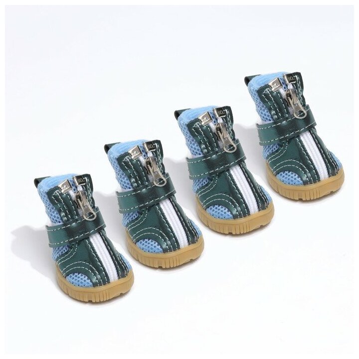 Ботинки "Мото", набор 4 шт, 5 размер (5,8 х 4,5 см), синие - фотография № 1