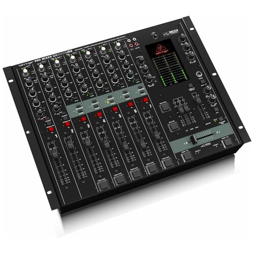 behringer x1 оптический бесконтактный кроссфейдер для ddm4000 Behringer DX2000USB DJ-микшер со встроенным USB интерфейсом (7 каналов, оптический VCA кроссфейдер 45 мм, 3-полосный эквалайзер), доп. баланс./небаланс. выход на 1 зону + НЧ выход