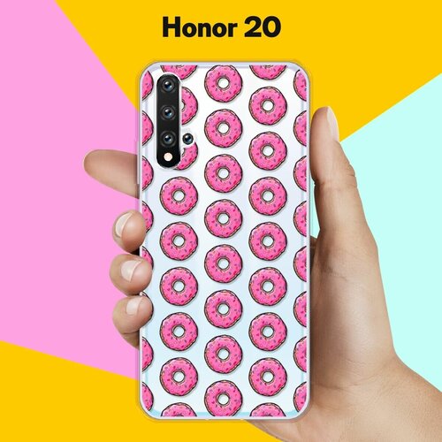 Силиконовый чехол Пончики на Honor 20 силиконовый чехол на honor 20 хонор 20 голубые клематисы прозрачный