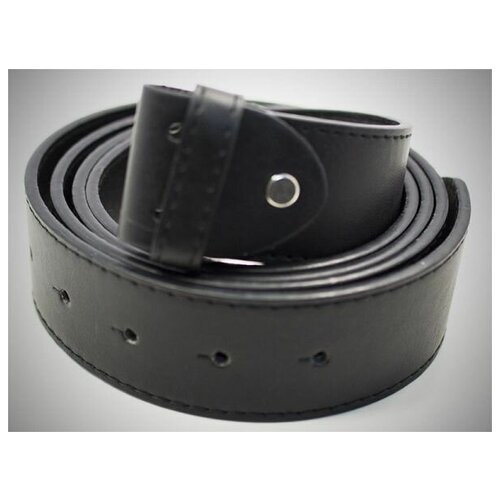 фото Ремень натуральная кожа, металл, размер 52, длина 125 см., черный нет бренда