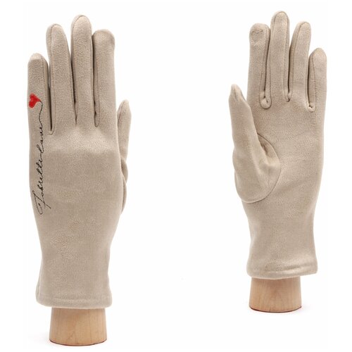 фото Перчатки fabretti, размер 7, бежевый