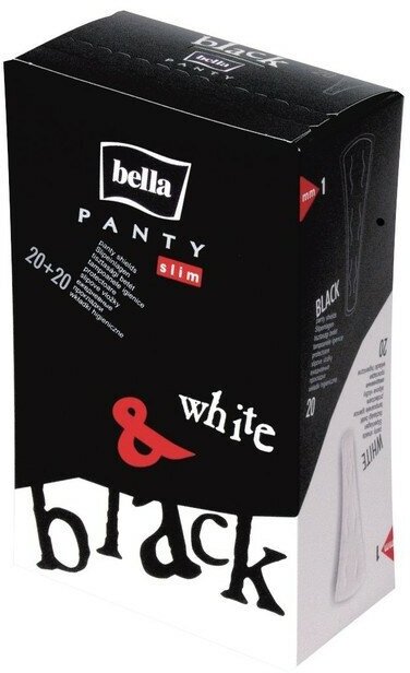 Набор из 3 штук Прокладки ежедневные Bella Panty Slim Black&White 40шт