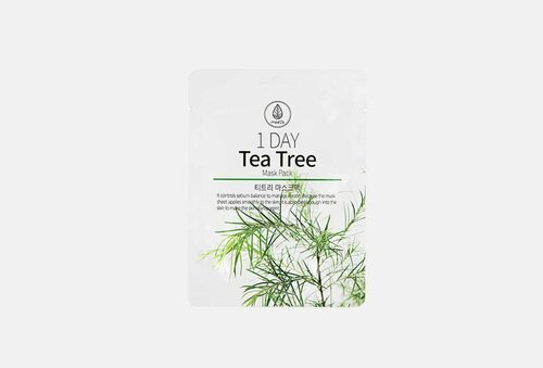 Тканевая маска для лица MEDB 1 day tea tree mask pack