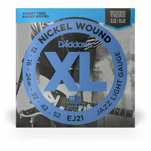 D'Addario EJ21 Jazz Light Струны для электрогитары 12-52