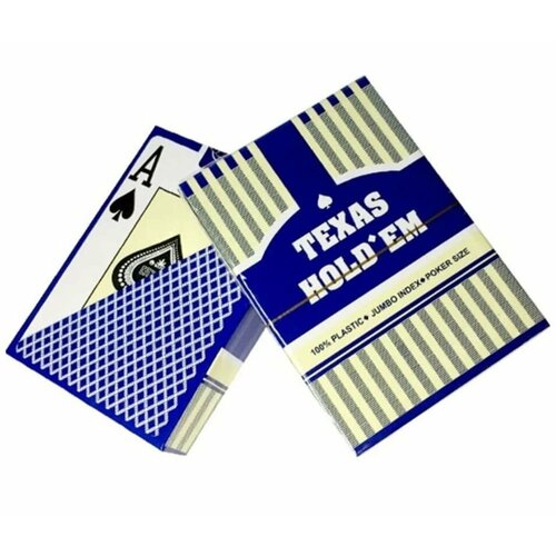 Игральные карты Texas Holdem, синяя рубашка игральные карты texas holdem синяя рубашка