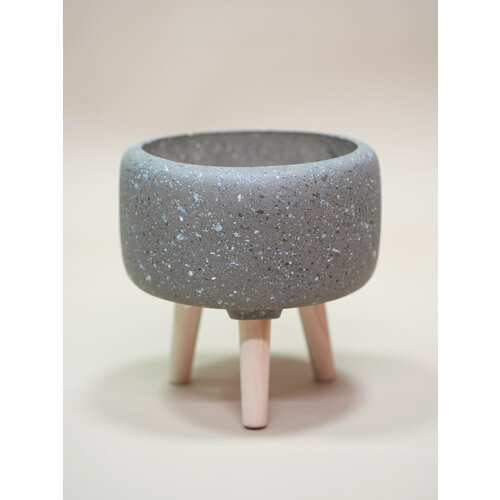 Кашпо из цемента, 28х28х14 + 11 см