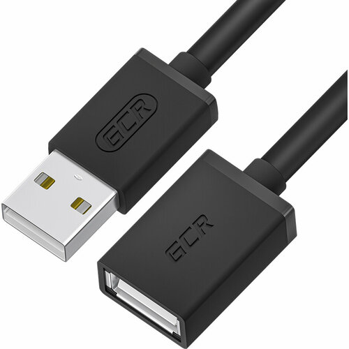 GCR Удлинитель 1.5m USB 2.0 AM/AF, черный, GCR-55070 Greenconnect GCR-55070 gcr удлинитель 1 5m usb am af крепление под винт черный gcr 54747 удлинитель greenconnect 1 5 м gcr 54747