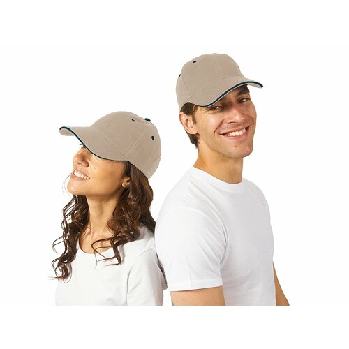 фото Бейсболка us basic, размер 60, белый, синий