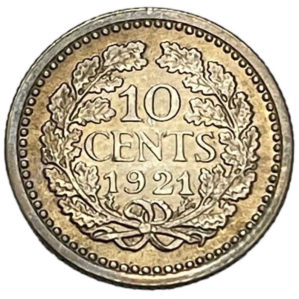 Нидерланды 10 центов 1921 г.