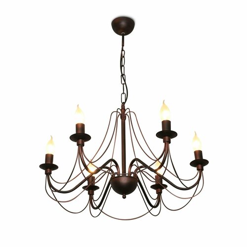 Люстра 19103 Черная структура - медь - патина Без стекла Без цвета