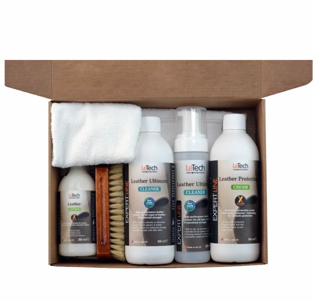 Набор для ухода за кожей автомобиля для одежды для обуви LeTech Leather Care Kit Advanced